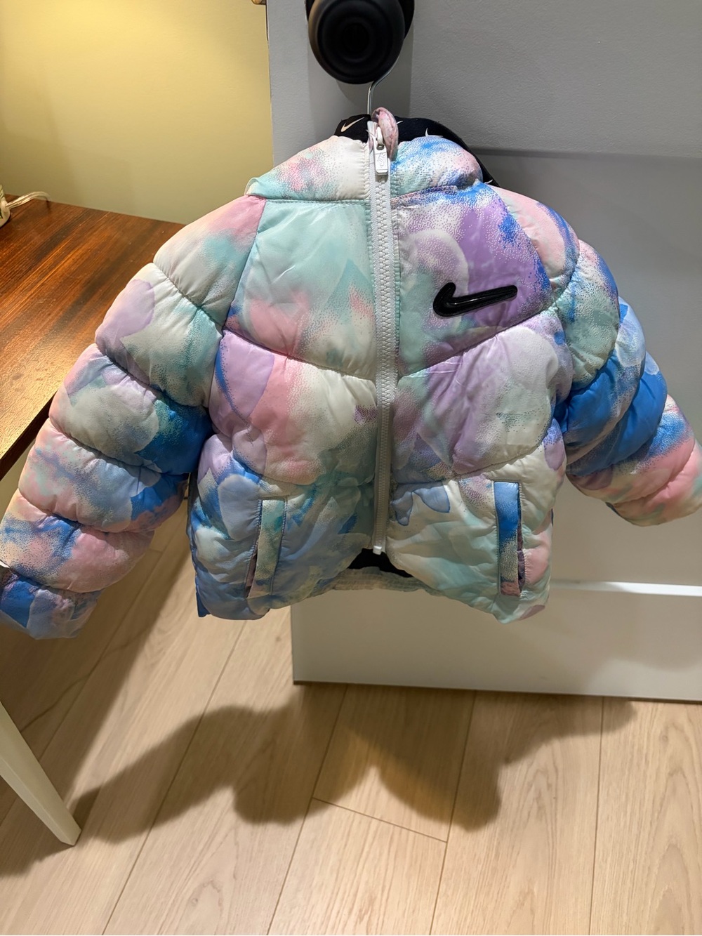 Nike Pastel Multicolor Tie-Dye Puffer Jacket